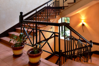 Staircase leading to the hotel rooms Greenway